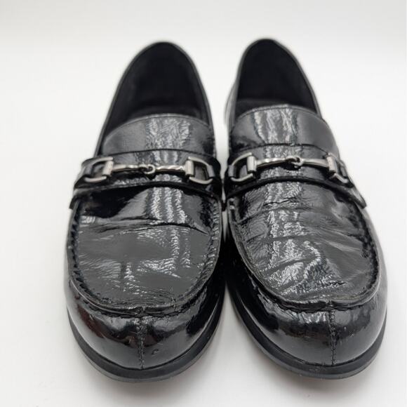Munro Gryffin Bit Loafer Shoes Moc Toe Women's Leather Black Size US11M EU41.5 - Picture 9 of 15